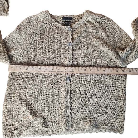 Sigrid Olsen Women's Brown Cardigan Sweater. MED. - Picture 5 of 9
